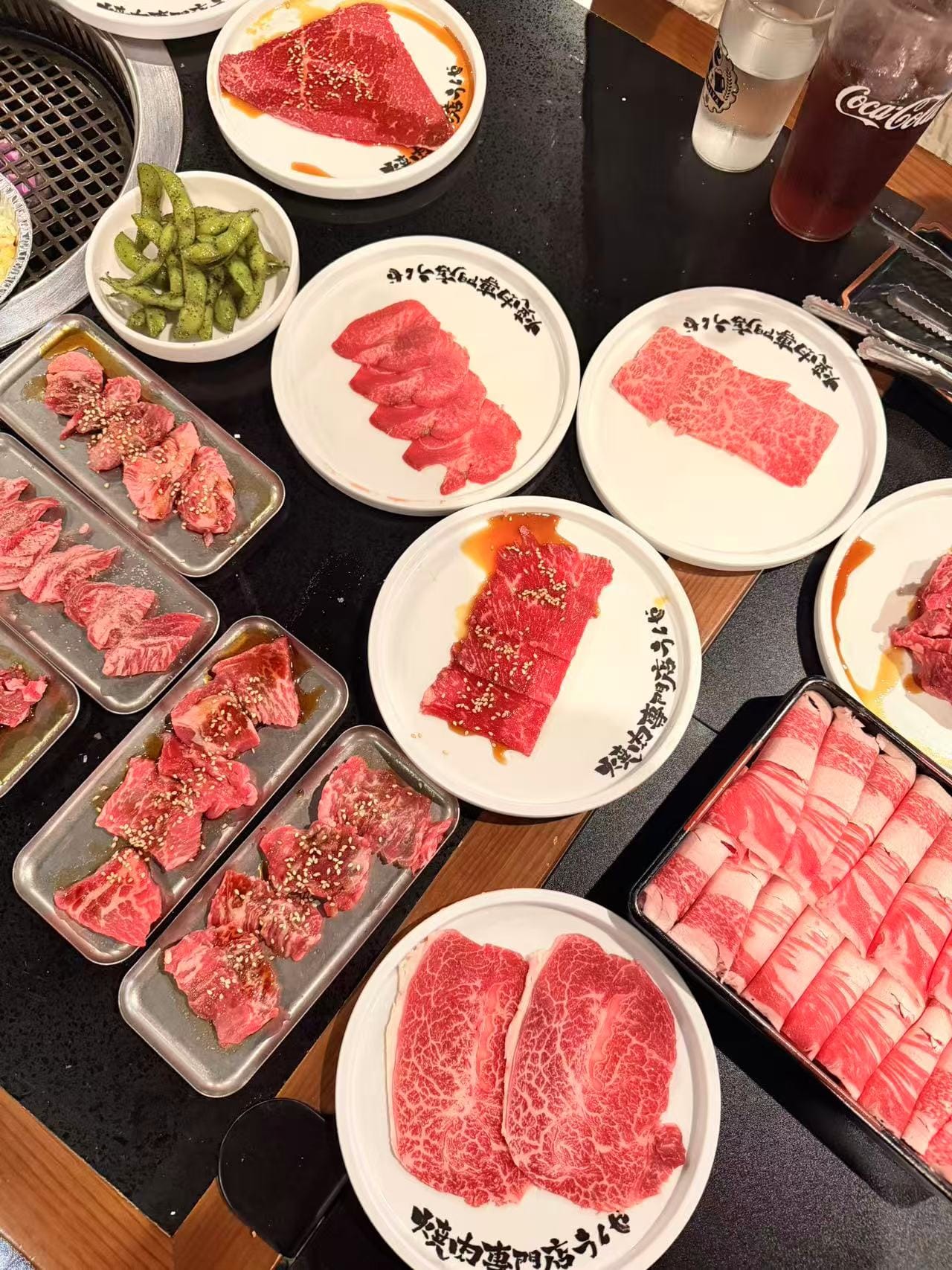 Ushiya Grill - Wagyu Spread on Table